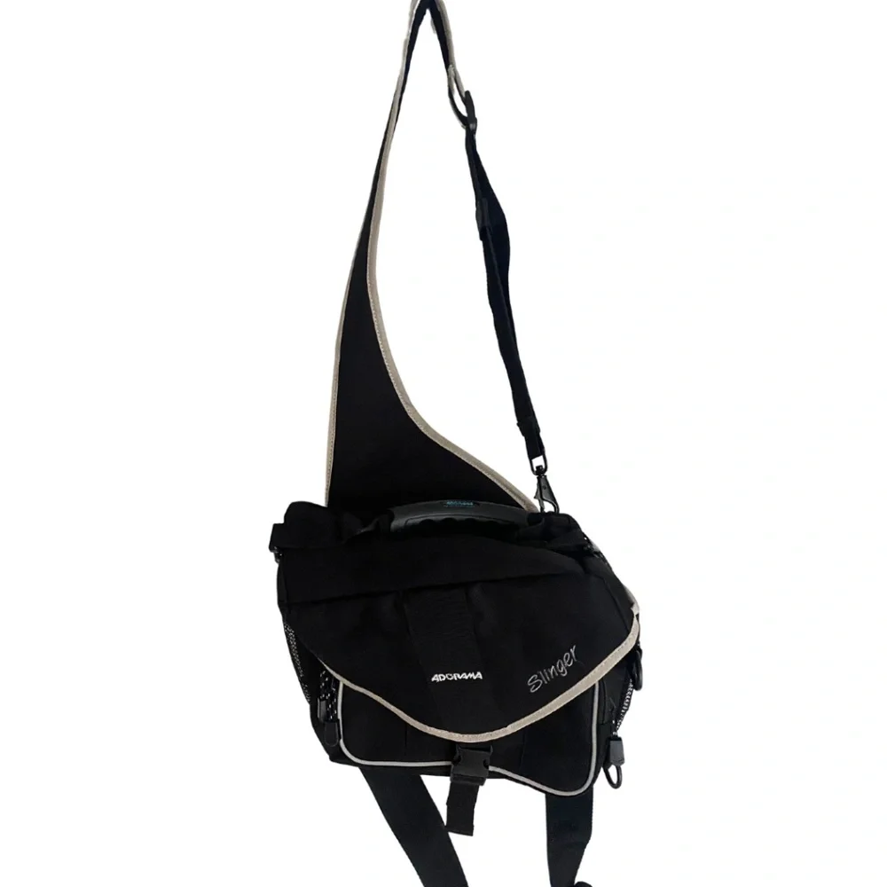 Adorama Camera Slinger Travel Bag Canvas with Reflective Details [Black]